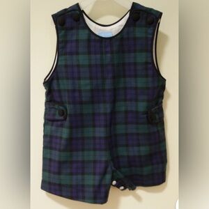 Bella Bliss Melbourne Plaid Shortall / Jon Jon Boy's Size 12 Months